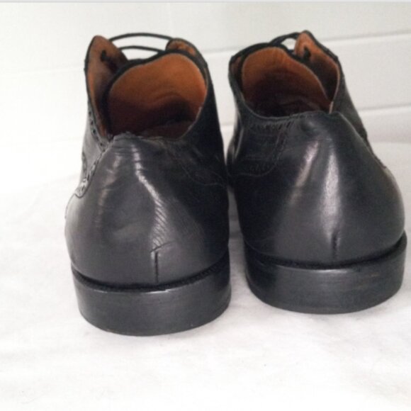 Sandro Moscoloni Men’s Wingtip Oxford Shoes Sz 12 Black Leather Lace Up - Picture 7 of 14